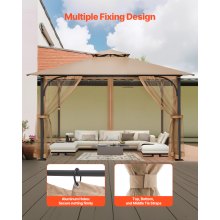 VEVOR Rete di Ricambio per Gazebo per Patio 304,8 x 304,8 x 213,4 cm Solo Rete