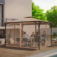 VEVOR Rete di Ricambio per Gazebo per Patio 304,8 x 365,8 x 222,5 cm Solo Rete
