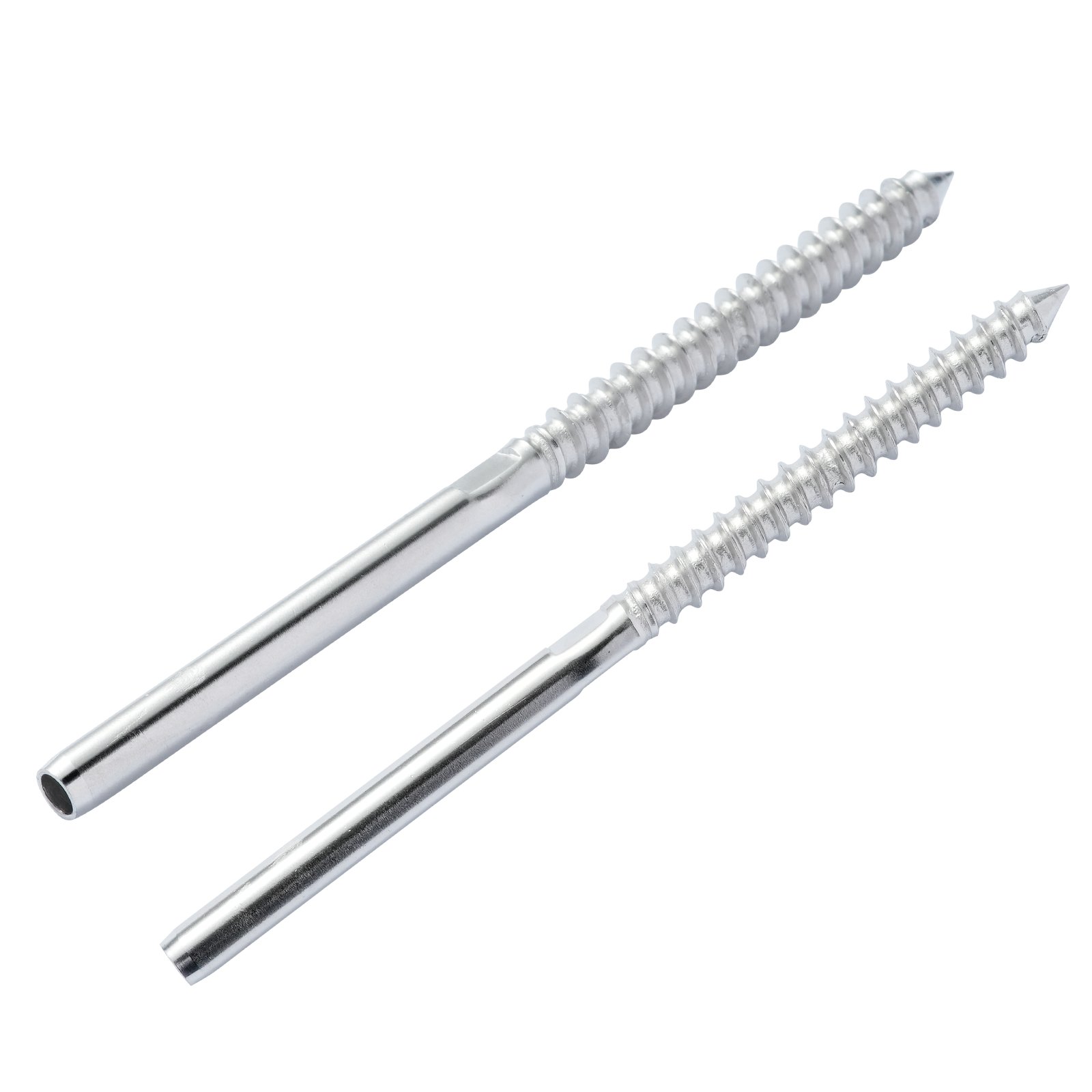 VEVOR 122 Pezzi Terminale di Raccordo per Tensione con Perno Filettato per Ringhiera per Cavi per Ringhiera per Cavi da Ponte da 1/8", Acciaio Inossidabile T316, Tenditore Ringhiera Cavi 1/8" Argento