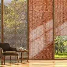 VEVOR Recinzione in Canniccio Naturale, 5 x 1,2 m, Schermo in Canniccio, Frangivista per Balcone, Frangivista Decorativo per Terrazza da Esterna, Divisorio da Giardino, Paesaggistica, Marrone