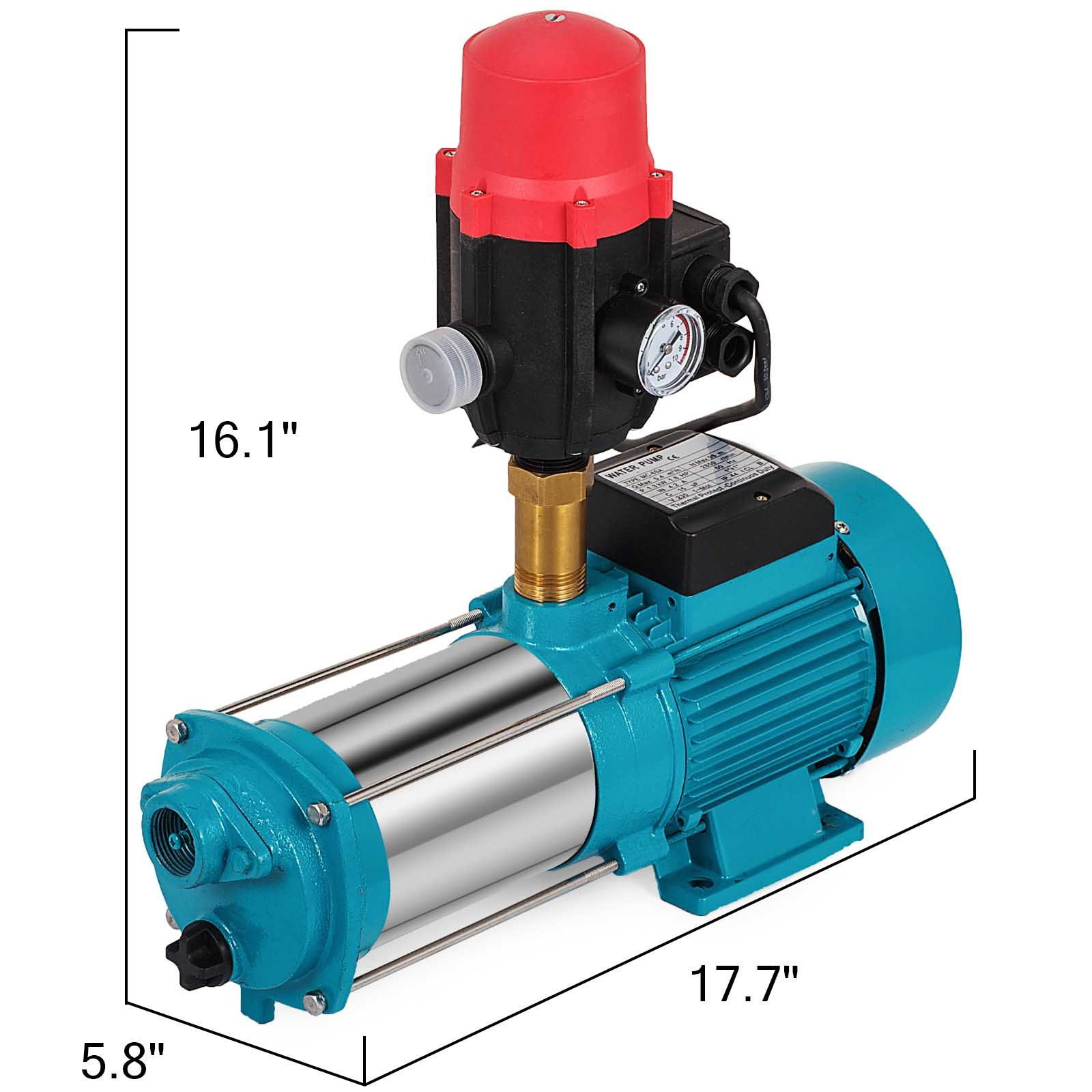 Pompa Centrifuga 1300W Pompa Acqua di Drenaggio da Pozzo 100 L/min con Controllo