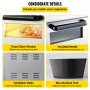 VEVOR Forno Elettrico di Pizza Dolci Carne Pesce Camera Doppia 3000 W da Bancone Luce Interna, Forno Elettrico Temperatura Regolabile 50-350 ℃ Pietra di Pizza Diametro 14 Pollici, Forno Camera Doppia