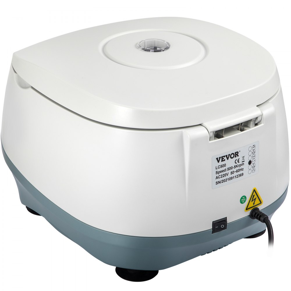 VEVOR Centrifuga da Laboratorio Rotore, 130W Velocità Variabile 500-5000 RPM, Centrifuga Da Banco Centrifuga Da Laboratorio Clinica Elettrica ±50 giri/min, Centrifuga da Banco da Laboratorio