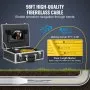 VEVOR sewer camera with 512 Hz tracking, 30 m range, 9-inch self-leveling pipe inspection camera, 36x zoom, 12 LED endoscope, 32 GB card, IP68 waterproof snake camera for sewer pipes