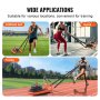VEVOR Slitta da Trazione per Allenamento di Forza, Slitta per Allenamento di Velocità per Forza Fitness con Maniglia, Adatta per Dischi Pesi da 2,54 cm e 5,08 cm, Arancione