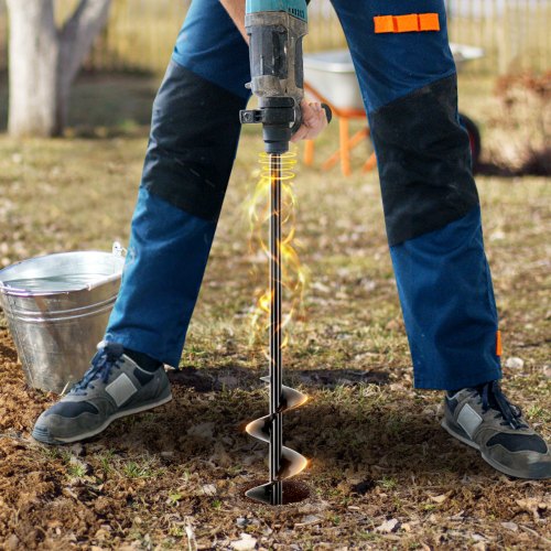 Trapano da terra con manico180 mm con Tubo di prolunga Acciaio 13 m Trapano da terra con manico180 mm con Tubo di prolunga Acciaio 13 m
