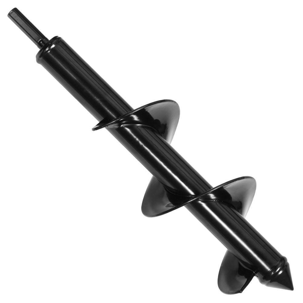 VEVOR Punta da Trapano a Coclea per Piantagione, Punta da Trapano a Spirale Ø80 x 290 mm, Compatibile con Trapani con Attacco da 10 mm, Accessori per Perforazione da Giardino Cortile