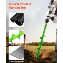 VEVOR Punta da Trapano a Spirale Ø80 x 790 mm per Perforazione da Giardino