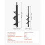 VEVOR Auger Drill Bit for Planting Set of 2, 40 x 220 mm & 80 x 300 mm, Spiral Drill Bit for 3/8" Hex Drive Drills, Heavy Duty Bulb Planter Tool, Hole Drilling Attachments for Digger