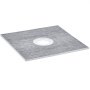 VEVOR shower rim set, 914 x 914 x 22 mm, large shower tray set with 16 cm central drain, lightweight EPS shower installation sets with 2 waterproof sheets, shower tray tilt bars