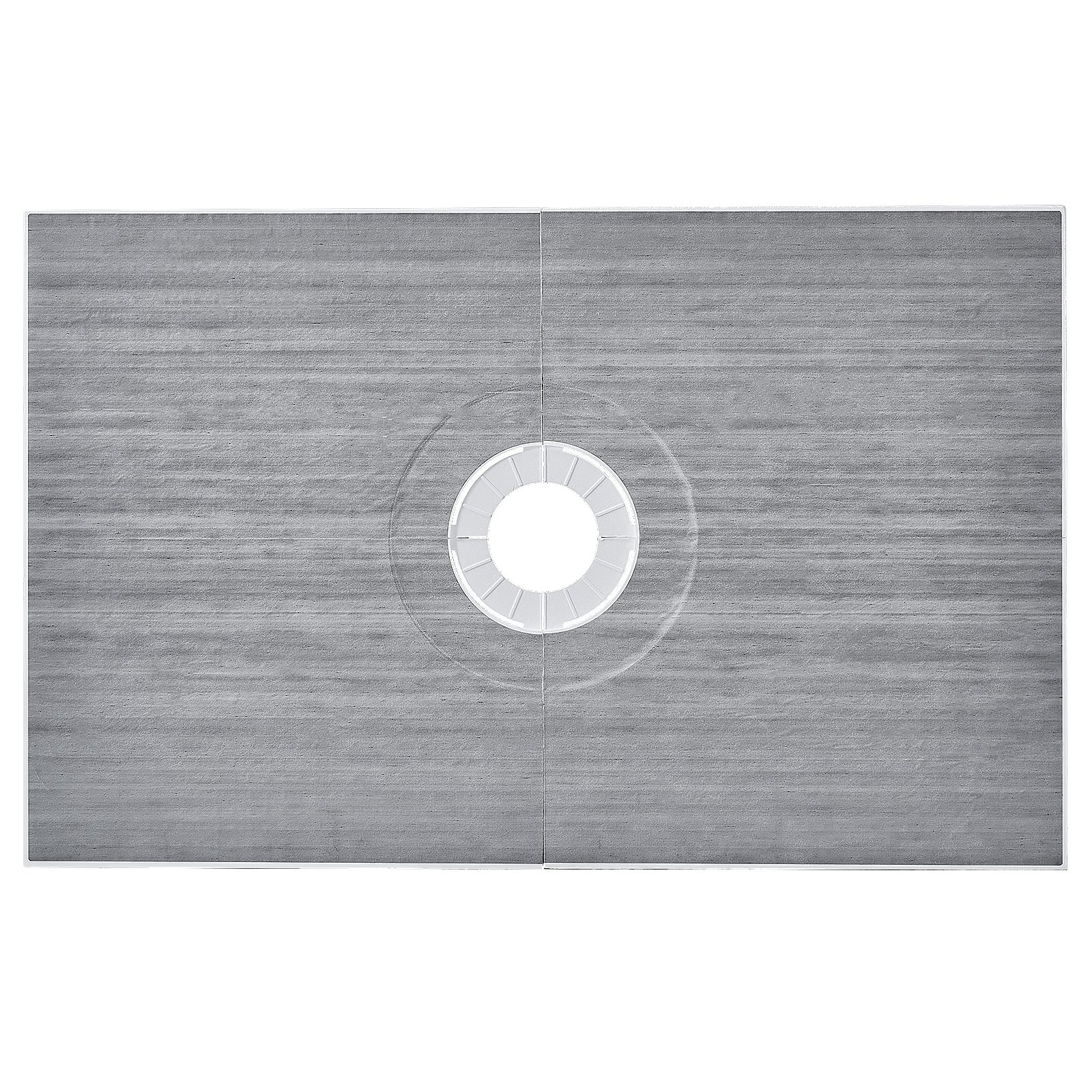 VEVOR Shower Rim Set, 1524 x 965 x 28 mm, Large Shower Tray Set with Central Drain, Lightweight EPS Shower Installation Sets with 2 Waterproof Sheets, Shower Tray Tilt Bars Suitable for Bathrooms