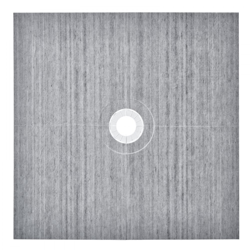 VEVOR Kit cordolo doccia, kit piatto doccia 72"x72" con scarico centrale da 6,3", kit di installazione doccia leggero in EPS con 2 panni impermeabili, bastoncini inclinati per piatto doccia adatti