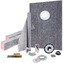 VEVOR Kit per Cordolo Doccia 152,4 x 96,5 cm Kit Piatto Doccia Vasca da Bagno