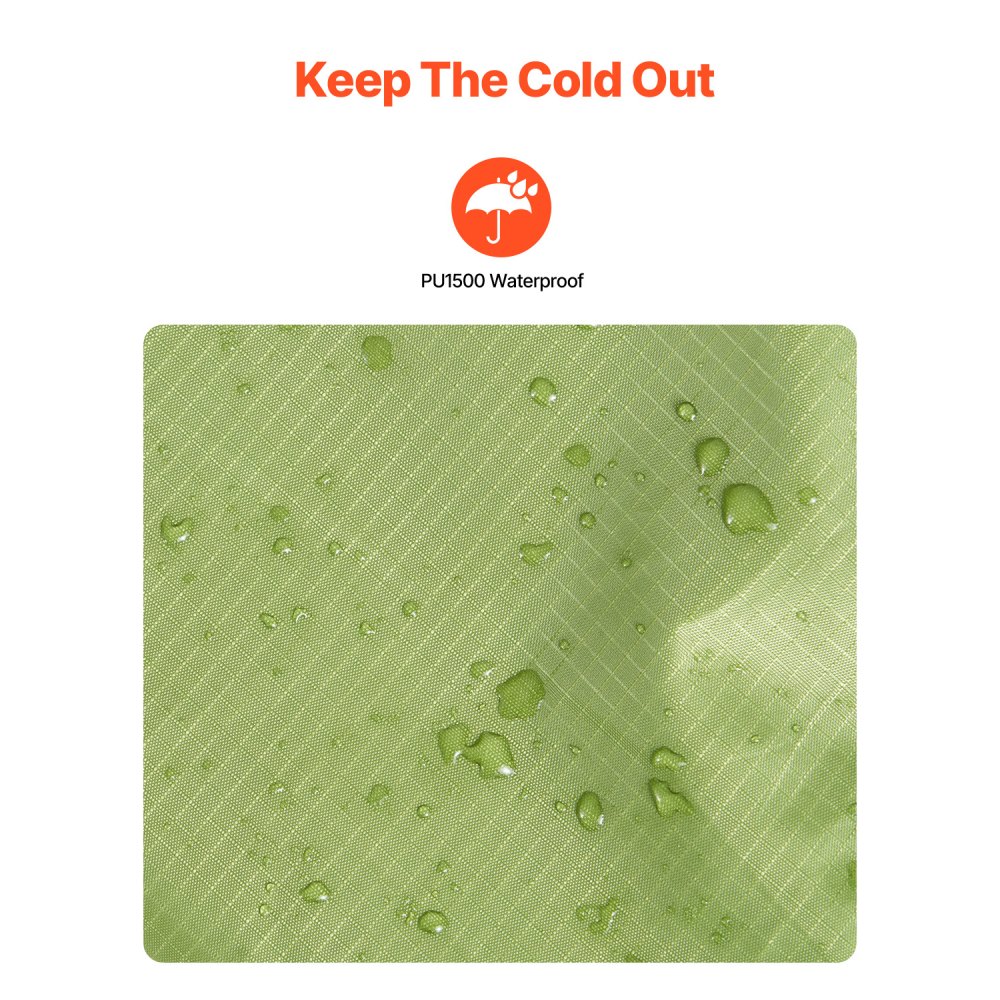 VEVOR Coperta da Campeggio, Grande Coperta Calda da Stadio, Impermeabile e Antivento, Pile di Poliestere, Ignifuga, Ideale per Esterni, Picnic, Escursioni, Eventi, Viaggi, 2 m x 1,5 m Verde Militare