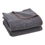 VEVOR Camping Blanket 1.62x2.23m, Wool Blanket, Large Warm Stadium Blanket, Waterproof and Windproof, Flame Retardant, Ideal for Outdoors, Picnics, Hiking, Sporting Events, Travel, (80% Wool), Light Grey