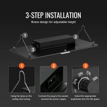 VEVOR Lampada LED da Coltivazione delle Piante 200W per Serra Interna a Spettro Completo 120-277V, Lampada a Spettro Completo per Serra Domestica Interna Telaio in Alluminio, Luce per Crescita Piante