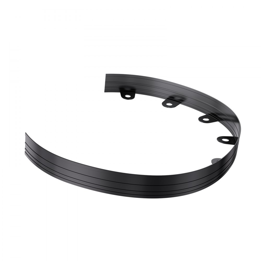 VEVOR Bordatura in Acciaio Metallo Antiruggine per Giardino, Bordatura Pieghevole per Prato Resistente, Facile da Installare, Divisorio Aiuole Vialetto, Nero 10 Pezzi 1524 x 43 x 1,6 mm