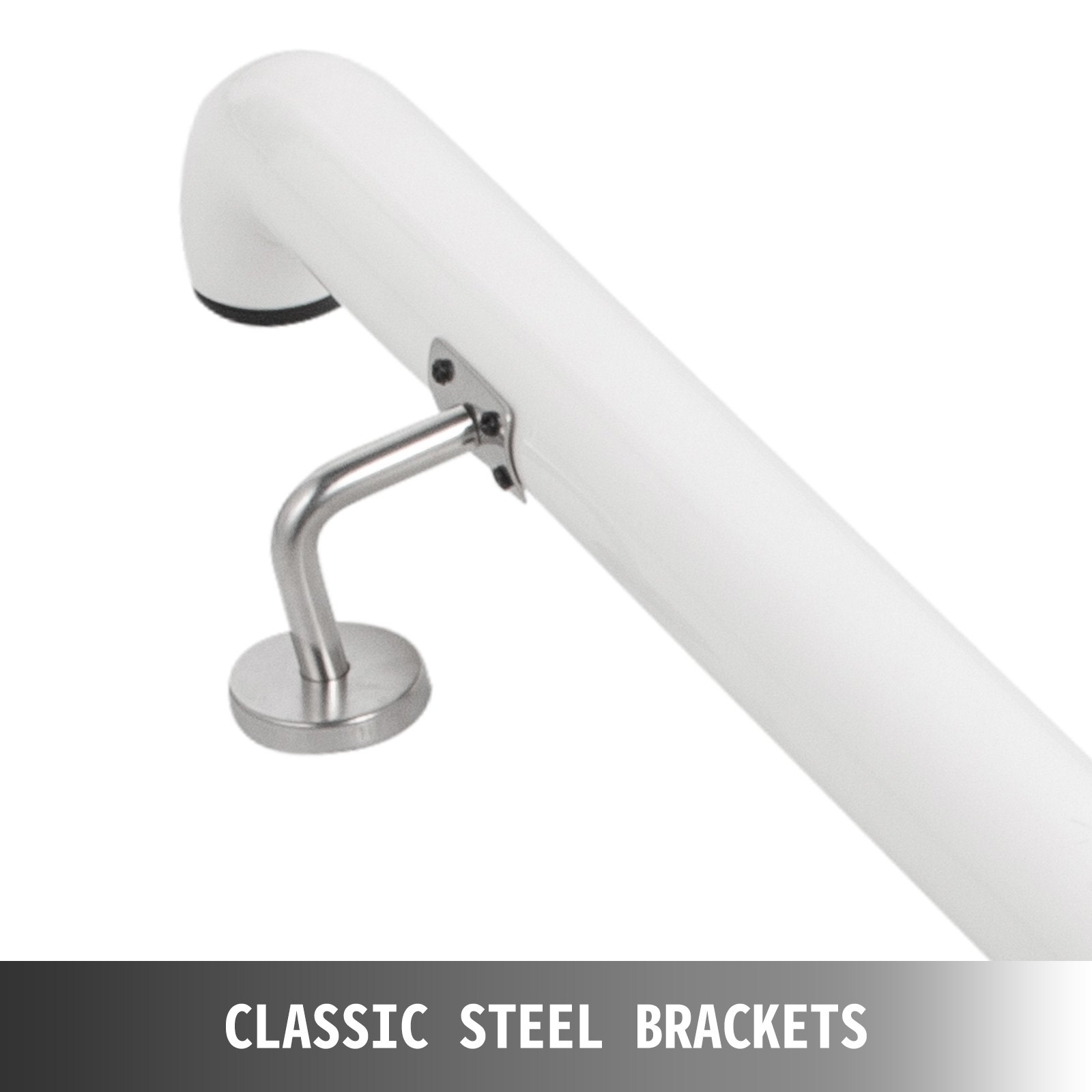 Ringhiera Scale Alluminio 6”1.8m Corrimano Per scale Bianco Capacità 200libbre