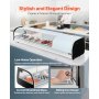 VEVOR Vetrina Refrigerata per Sushi Commerciale da 62 L, 6 Teglie con Vetro Curvo, Illuminazione a LED e Controllo Digitale della Temperatura, Frigorifero per Bancone Ristorante Negozio