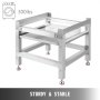VEVOR Piedistallo per Lavatrice, Supporto per Lavatrice e Asciugatrice, Capacità 300LBS, Base per Supporto Lavatrice con Vassoio in Lega di Alluminio e Acciaio Inox, Dimensione 25x25x24 Pollici