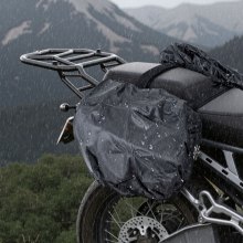 VEVOR Borsa da Sella Laterale per Moto, 30 L con Copertura Impermeabile e Cinghie, Compatibile con Maggior Parte delle Motociclette, Borsa Portabagagli per Moto Sportive all'Aperto, Nero