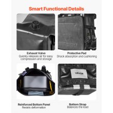 VEVOR Borsa da Sella Laterale per Moto, 30 L Compatibile con la Maggior Parte delle Motociclette, in Tessuto Impermeabile per Sport all'Aria Aperta, con Borsa Interna Staccabile, Nero