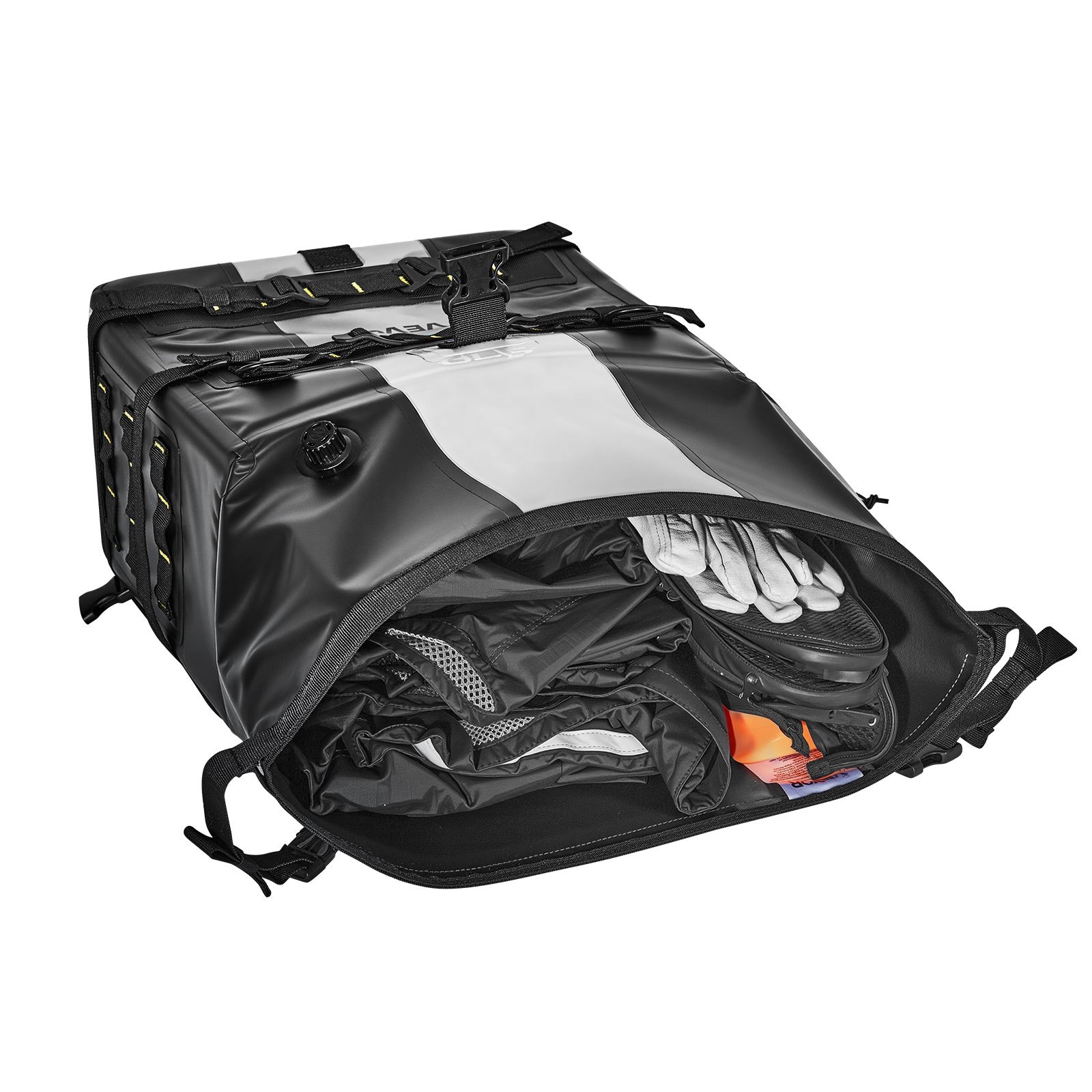 VEVOR Borsa da Sella Laterale per Moto, 30 L Compatibile con la Maggior Parte delle Motociclette, in Tessuto Impermeabile per Sport all'Aria Aperta, con Borsa Interna Staccabile, Nero