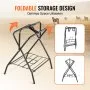 VEVOR Supporto per Sella Pieghevole, Supporto per Sella per Cavallo Indipendente in Acciaio, Supporto per Coperta per Selle Inglesi e Western, Deposito per Finimenti, 2 Pezzi Nero 711 x 482 x 952 mm