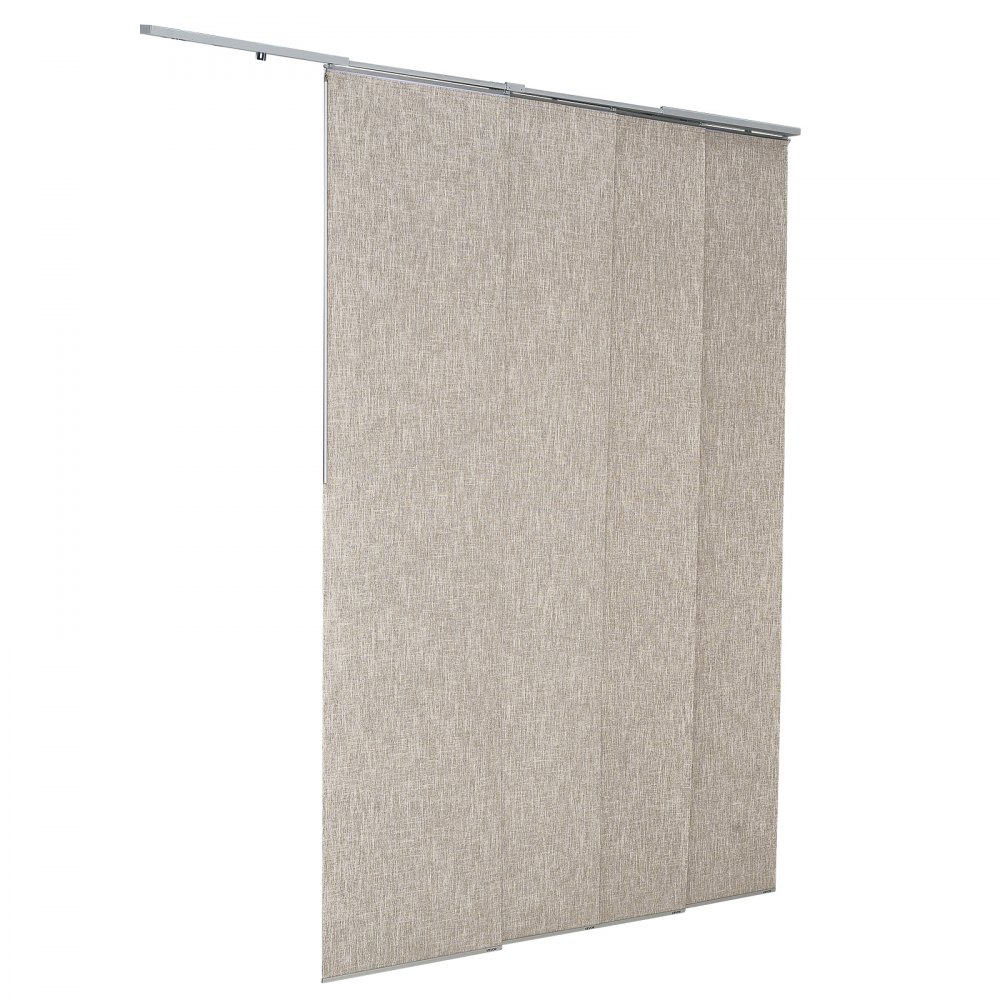 VEVOR Tende a Pannello Binario Estensibile da 116 cm a 218 cm di Larghezza, Tende a Pannello Regolabili Fino a 243 cm di Altezza, Tende a Pannello Oscuranti Verticali per Porte Scorrevoli, Marrone