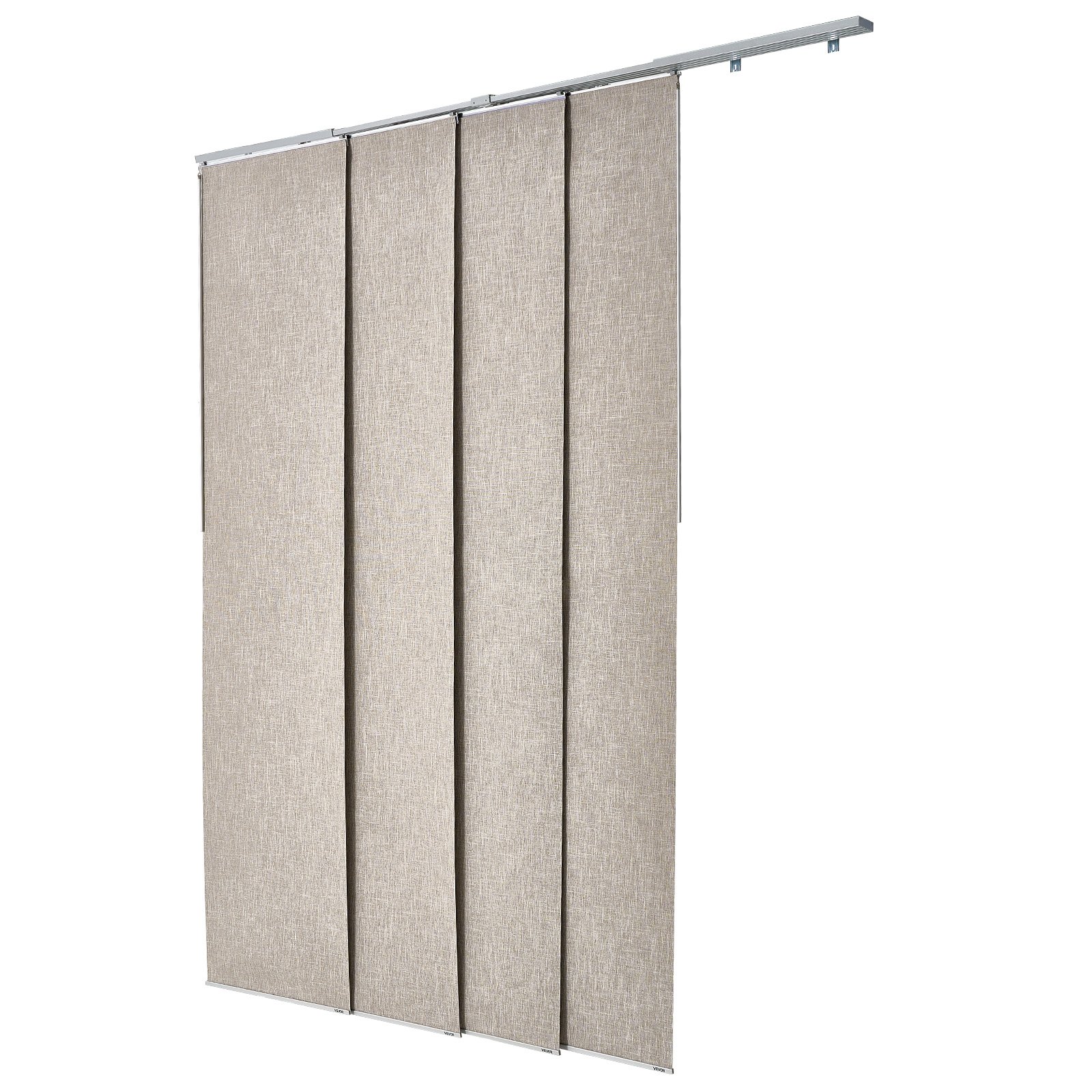 VEVOR Tende a Pannello Binario Estensibile da 116 cm a 218 cm di Larghezza, Tende a Pannello Regolabili Fino a 243 cm di Altezza, Tende a Pannello Oscuranti Verticali per Porte Scorrevoli, Marrone