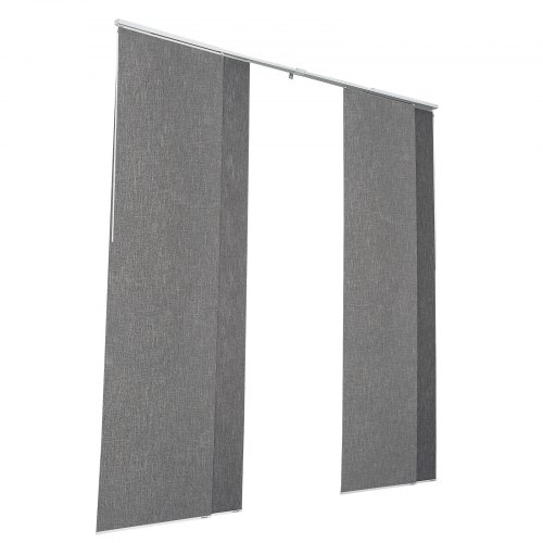 Tende a Pannello Binario Estensibile da 116 cm a 218 cm di Larghezza, Tende a Pannello Regolabili max. 243 cm di Altezza, Tende a Pannello Oscuranti Verticali per Porte Scorrevoli, Grigio Tende a Pannello Binario Estensibile da 116 cm a 218 cm di Larghezza, Tende a Pannello Regolabili max. 243 cm di Altezza, Tende a Pannello Oscuranti Verticali per Porte Scorrevoli, Grigio