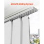 VEVOR Tende a Pannello Binario Estensibile Larghezza tra 116 cm e 218 cm Tende a Pannello per Privacy da Casa Balcone Salone, Tende a Pannello Oscuranti Verticali per Porte Scorrevoli, Bianco