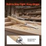 VEVOR Set di Utensili per Tornitura per Legno 8 pezzi, Set di Scalpelli per Tornio Lama in Acciaio al Carbonio, Set di Strumenti per Tornitura Lavorazione del Legno Fai da te