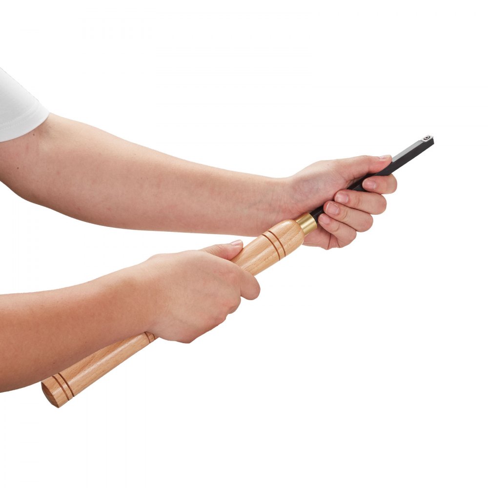 VEVOR Set di Utensili per Tornitura per Legno 4 pezzi, Set di Scalpelli per Tornio Utensili per Sgrossatura Finitura, Set di Strumenti per Tornitura Lavorazione del Legno Fai da te