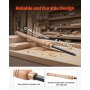 VEVOR Set di Utensili per Tornitura per Legno 4 pezzi, Set di Scalpelli per Tornio Utensili per Sgrossatura Finitura, Set di Strumenti per Tornitura Lavorazione del Legno Fai da te