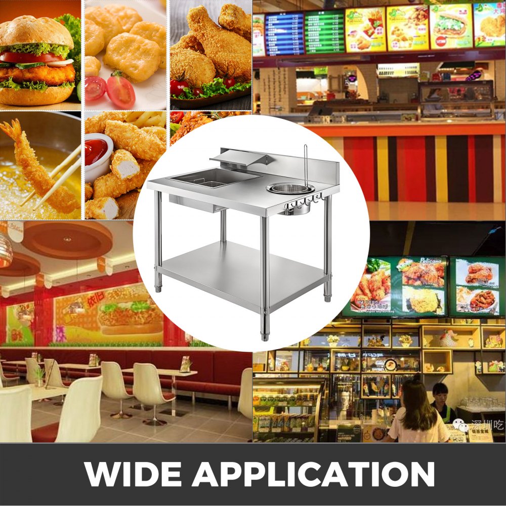 Tavolo Di Impanatura 100x70x80cm Breader Station In Acciaio Inossidabile