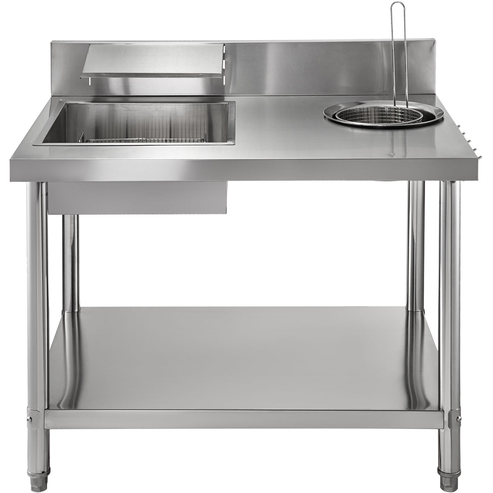 Tavolo Di Impanatura 100x70x80cm Breader Station In Acciaio Inossidabile