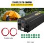 VEVOR Convertitore di Potenza, 6000 W Convertitore a Onda Sinusoidale Modificata DC 12 V a AC 230 V con Schermo LCD, Telecomando, Indicatori LED Prese EU, per Auto Camper Camion Barca Viaggi Campeggio