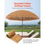 VEVOR Tetto in Paglia Artificiale 0,4 m x 5 m Rotolo di Tetto in Paglia in Stile Messicano, Impermeabile e Ignifugo, per Gazebo Palapa, per Patio, Piscina, Spiaggia, Feste Hawaiane, Giallo Maculato