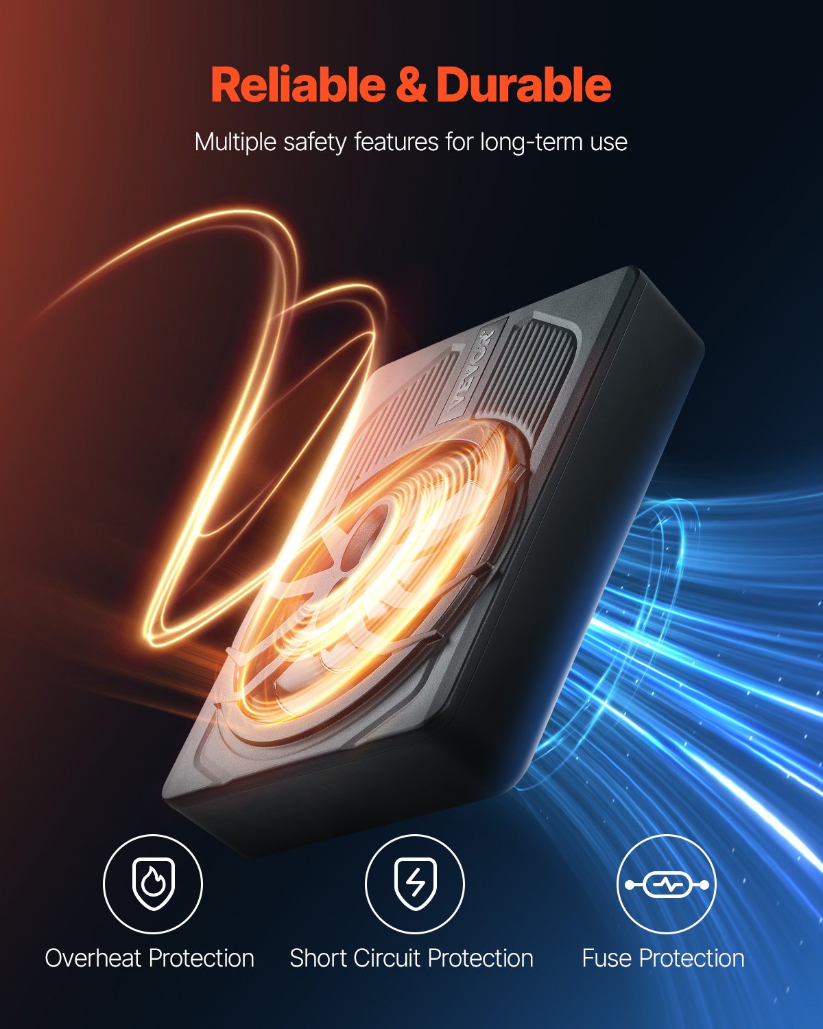 VEVOR Subwoofer per Auto Sotto Sedile, Subwoofer Auto Sottile Sistema Audio a Basso Profilo con Luce Blu, Amplificatore Integrato, Ingresso Livello Alto Basso Regolatore del Volume, 254 mm e 440 W