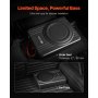 VEVOR Subwoofer per Auto Sotto Sedile, Subwoofer Auto Sottile Sistema Audio a Basso Profilo, Audio con Amplificatore integrato, Ingresso Livello Alto Basso Regolatore del Volume 203 mm e 400W