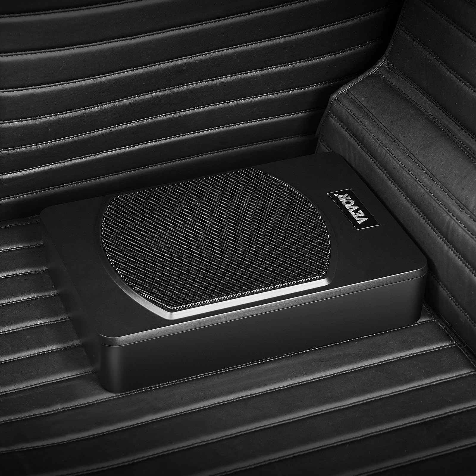 VEVOR Subwoofer per Auto Sotto Sedile, Subwoofer Auto Sottile Sistema a Basso Profilo, Audio a Basso Profilo Amplificatore Integrato, Ingresso Livello Alto Basso Regolatore del Volume, 254 mm e 240 W