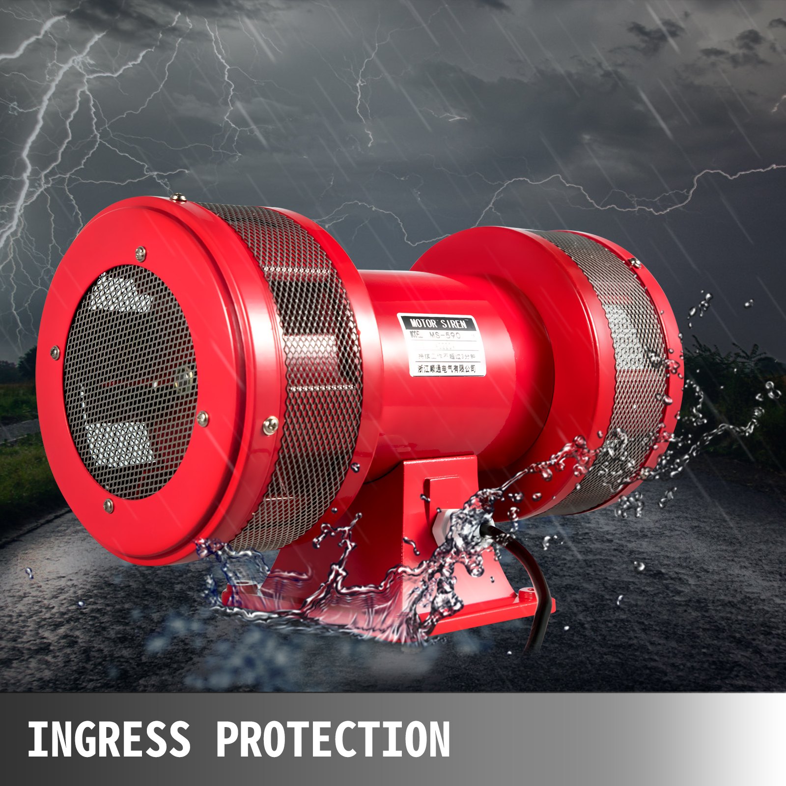 Sirena Allarme Esterna Industriale Tornado A Motore Ms-590 150db 750w