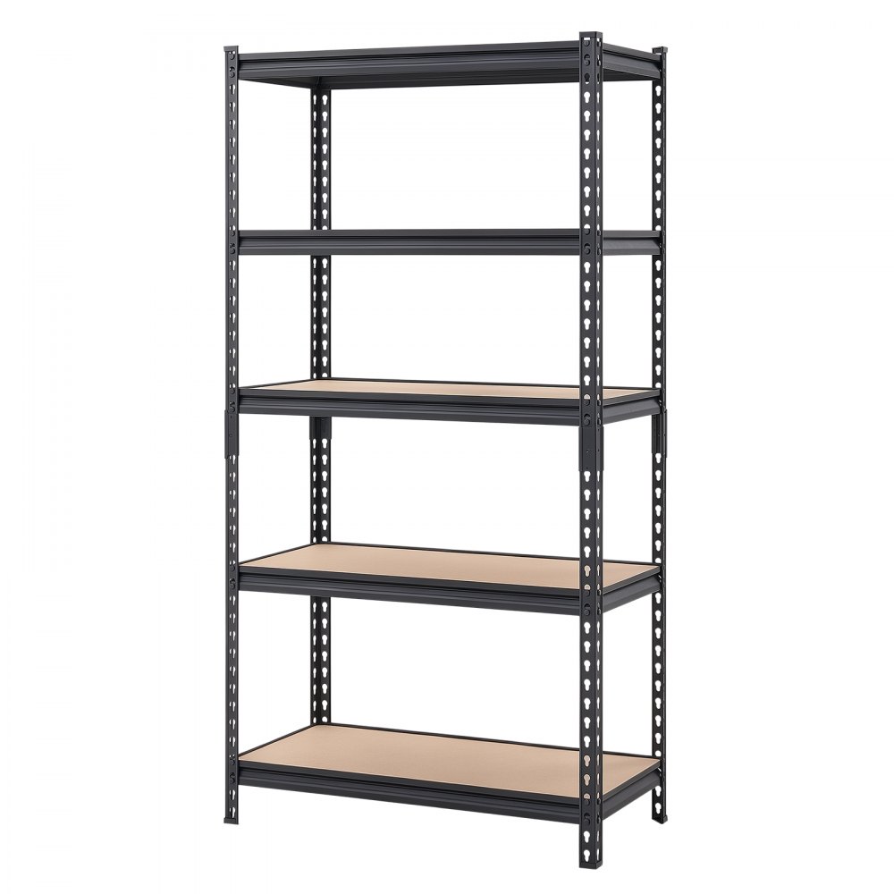 VEVOR Scaffale per Garage in Metallo 5 Ripiani Regolabili Capacità 907,2kg, Scaffale da Stoccaggio per Carichi Pesanti, per Cucina, Magazzino, Cantina e Bagno, 82,2 cm L x 41,5 cm P x 159,4 cm A