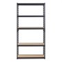 VEVOR Scaffale Portaoggetti,Scaffale Portaoggetti a 5 Livelli, Ripiani in Metallo Regolabili, Scafandro per Cucina, Magazzino, Seminterrato, Scaffalatura Nero 907 kg, 406 x 914 x 1813 mm