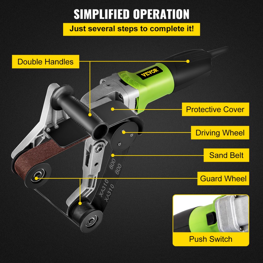 Professional pipe grinder, belt sander, weld seam pipe belt sander 800W 220V