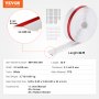 VEVOR sealing strips for garage doors, top and sides, 10.3 m long universal replacement sealing strips, weatherproof strips, TPE seals with self-adhesive backing and screws