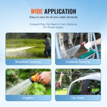 VEVOR Pompa a Membrana per Acqua 12 V CC, Portata 5,5 GPM, Pressione nominale 70 PSI Regolabile tra 40-100 PSI, Pompa Autoadescante MNPT con Pressostato per Camper, Barca