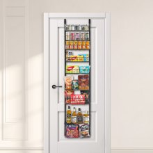 VEVOR Sopra la Porta Dispensa Appeso Stoccaggio Regolabile 9 Ripiani Nero