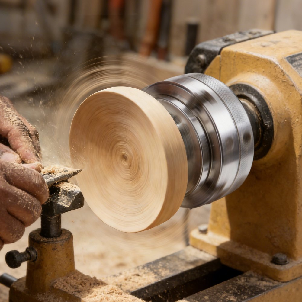 VEVOR Mandrino per Tornio per Legno 100 mm, Mandrino Autocentrante a 4 Griffe per Tornitura del Legno con Adattatore 1 pollici x 8 TPI Accessori con Griffe Valigetta per Trasporto, Acciaio Nichelato